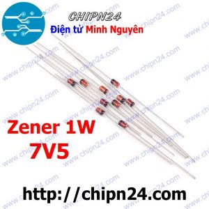 [10 con] (KG2) Diode Zener 1W 7V5 DIP 1N4737A