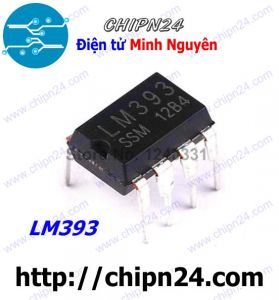 [DIP] IC LM393 DIP-8 (LM393P LM393N LM393M) (IC khuếch đại thuật toán OpAmp)
