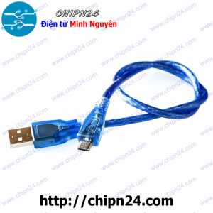 [A134] Dây USB Micro 30CM Xanh