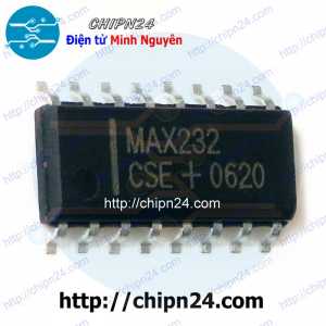 [SOP] IC Dán MAX232 SOP-16 (SMD) (MAX232CSE) (IC giao tiếp serial giữa PC và vi điều khiển)