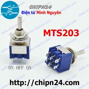 [G9] Công tắc MTS-203 (MTS203) - Công tắc bật 3 nấc 6 chân, màu xanh 6A/125VAC