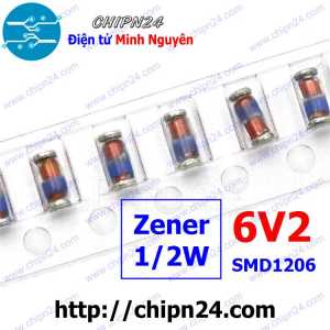 [10 con] (KD12) Diode Zener Dán 1/2W 6V2 LL34 SMD1206 ZMM6V2 (6.2V 0.5W) (3.5x1.6mm)