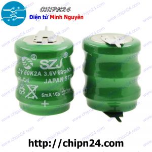(Q81) Pin Ni-Cd 3.6V 60mAh (Pin Xanh Lá)