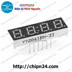 (C89) Led 7 Đoạn 0.28 inch 4 Số Đồng Hồ Dương chung (Sáng Đỏ) (Led 7 Thanh)