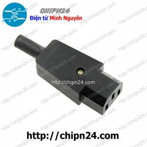 (Q26) Đầu Jack Nối Nguồn AC 3 Chân Cái