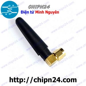 (F344.3) Anten GSM 2Dbi SMA Đực Cong