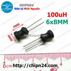 (K224) Cuộn cảm cắm 6x8mm 100uH (DIP 0608 100uH)
