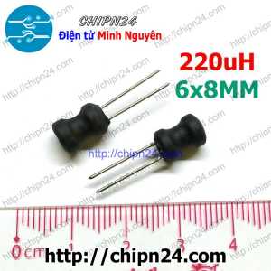 (K224) Cuộn cảm cắm 6x8mm 220uH (DIP 0608 220uH)