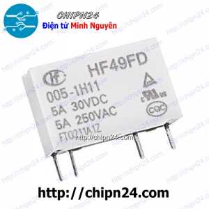 (F195.5) Relay HF49FD 005-1H11 (Relay 5V 4 Chân 5A 30VDC 250VAC)