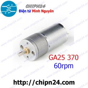 [F96] Động Cơ Giảm Tốc GA25 370 12V 60rpm (60 vòng/phút v/ph)