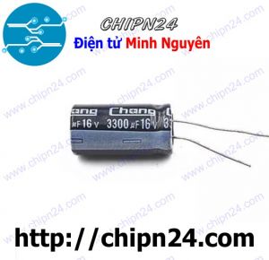 (F260) Tụ hóa 3,300uF 16V Đen (13x21mm) (3300uF 16V)