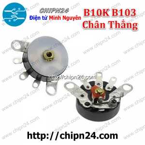 (K390) Biến trở RV12MM B103 10K chân thẳng 5 chân có công tắc