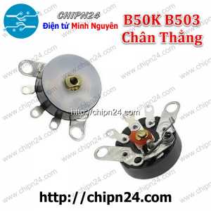 (K390) Biến trở RV12MM B503 50K chân thẳng 5 chân có công tắc