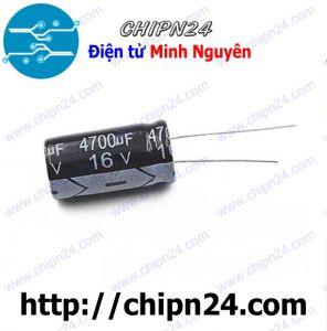 (F261) Tụ hóa 4,700uF 16V Đen (13x25mm) (4700uF 16V)