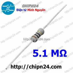 [10 con] (F360) Điện Trở 5M1 1W 5%