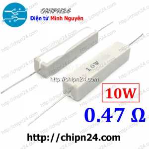 (F332) Điện Trở Sứ 0.47R 10W