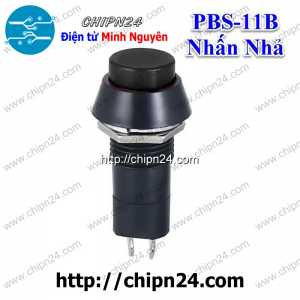 (F74) Nút nhấn Nhả PBS-11B Đen 12MM 3A 250V