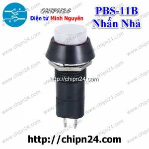 (F74) Nút nhấn Nhả PBS-11B Trắng 12MM 3A 250V