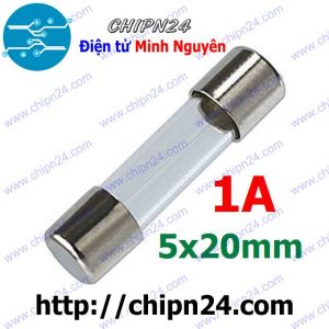 [10 cái] (K401) Cầu Chì Ống 5x20mm 1A 250V (Cầu chì Ống thủy tinh)