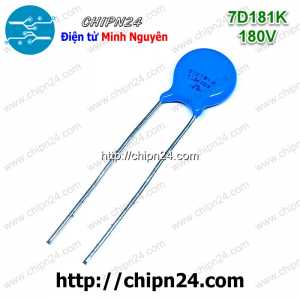 [10 con] (K275) Tụ chống sét Varistor 7D 180V 7D181K