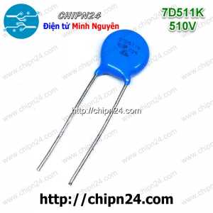[10 con] (K277) Tụ chống sét Varistor 7D 510V 7D511K