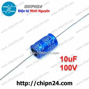 (F224) Tụ Phân Tần Gắn Loa Treble (Tụ Xanh Dương) 10uF 100V (10x17mm)