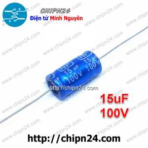 (F225) Tụ Phân Tần Gắn Loa Treble (Tụ Xanh Dương) 15uF 100V (10x20mm)