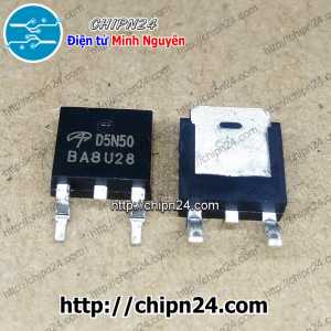 Mosfet Dán AOD5N50 TO-252 5A 500V Kênh N (D5N50)