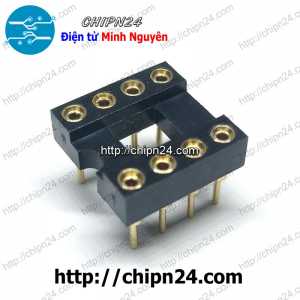 (DIP) Đế IC 8P Lỗ Tròn Mạ Vàng Hàng Tốt Nextron