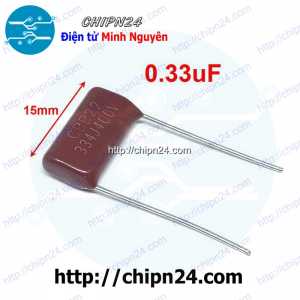 Tụ CBB 400V 334J P=15mm (334 330nF 0.33uF)