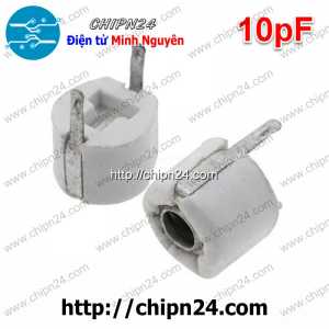 Tụ xoay 10pF 100V 6mm (trắng) (Tụ điều chỉnh 6mm)