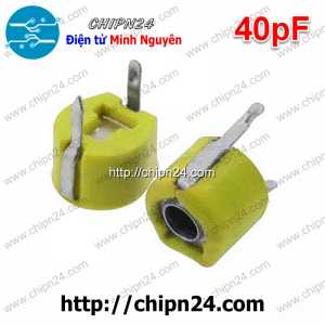 Tụ xoay 40pF 100V 6mm (vàng) (Tụ điều chỉnh 6mm)