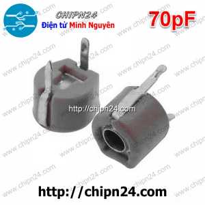 Tụ xoay 70pF 100V 6mm (nâu) (Tụ điều chỉnh 6mm)
