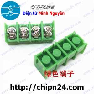 (F211.3) Domino KF762 4P (Xanh lá thẳng) (Terminal, Cầu đấu dây cọc nguồn MG/ KF7.62 7.62 7.62mm)