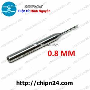 Mũi khoan mạch in CNC Hợp Kim 0.8mm (Mạch điện tử, PCB)
