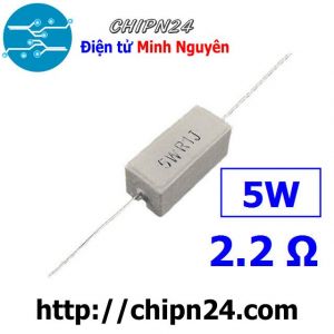 [F315] Điện Trở Sứ 2.2R 5W Loại Nằm