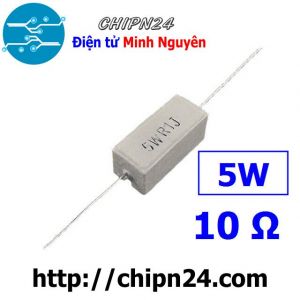 Điện Trở Sứ 10R 5W Loại Nằm