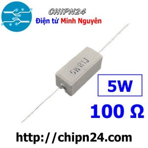 [F318] Điện Trở Sứ 100R 5W Loại Nằm