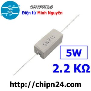 [F320] Điện Trở Sứ 2K2 5W Loại Nằm