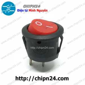Công tắc Tròn 20MM Đỏ 2 Chân 2 vị trí (6A 250VAC) (CTTD2C20mm)