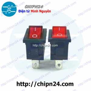 Công tắc bập bênh KCD1 Có Đèn Đỏ 3 Chân 2 Vị trí (15x21mm 6A 250VAC)