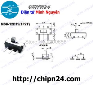 (K87) Công Tắc Gạt MSK-12D19 (3 chân 2 vị trí Cong)