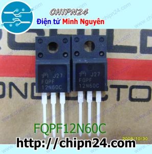 (KT1) Mosfet 12N60 TO-220F 12A 600V Kênh N (FQPF 12N60C FQPF12N60C)