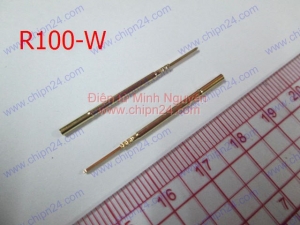 (K8) Vỏ Kim test mạch P100-4W (R100-4W), dài 38.42mm, đường kính đầu 0.64mm, đường kính thân 1.7mm, 3A