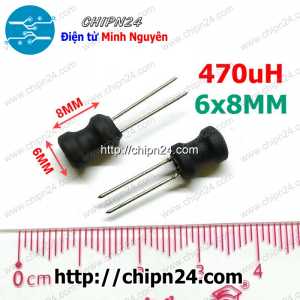 Cuộn cảm cắm 6x8mm 470uH (DIP 0608 470uH)