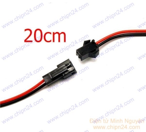 (P239) Dây khớp nối SM2.54mm 2P 20cm Đầu Đen