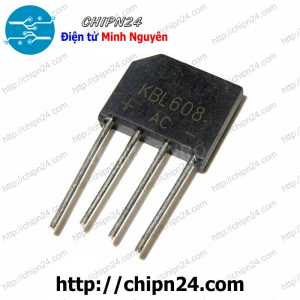 (F56) Cầu Diode KBL608 6A 800V (6A dẹt)