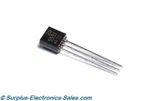 [10 con] (KT1) Transistor 2N5551 TO-92 NPN 600mA 160V (5551)