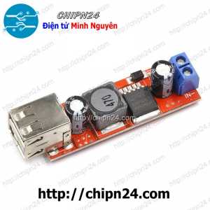 Mạch Nguồn Giảm áp 5V 3A 2 cổng USB (Vin 9V-36V)