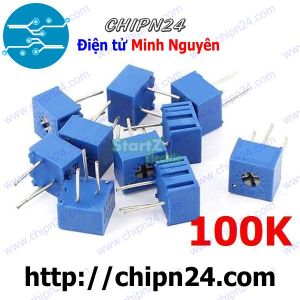 (K374) Biến trở Vuông 100K (3362P) (Chiết áp Kích thước 6.6x7MM)
